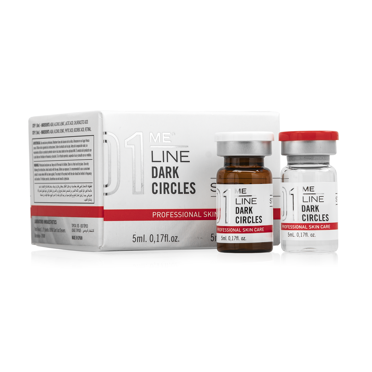 MELINE 01 DARK CIRCLE: Revolutionäre Augenpartie-Peeling für strahlende Blicke, 2 vials 5 ml (Prof.) 
