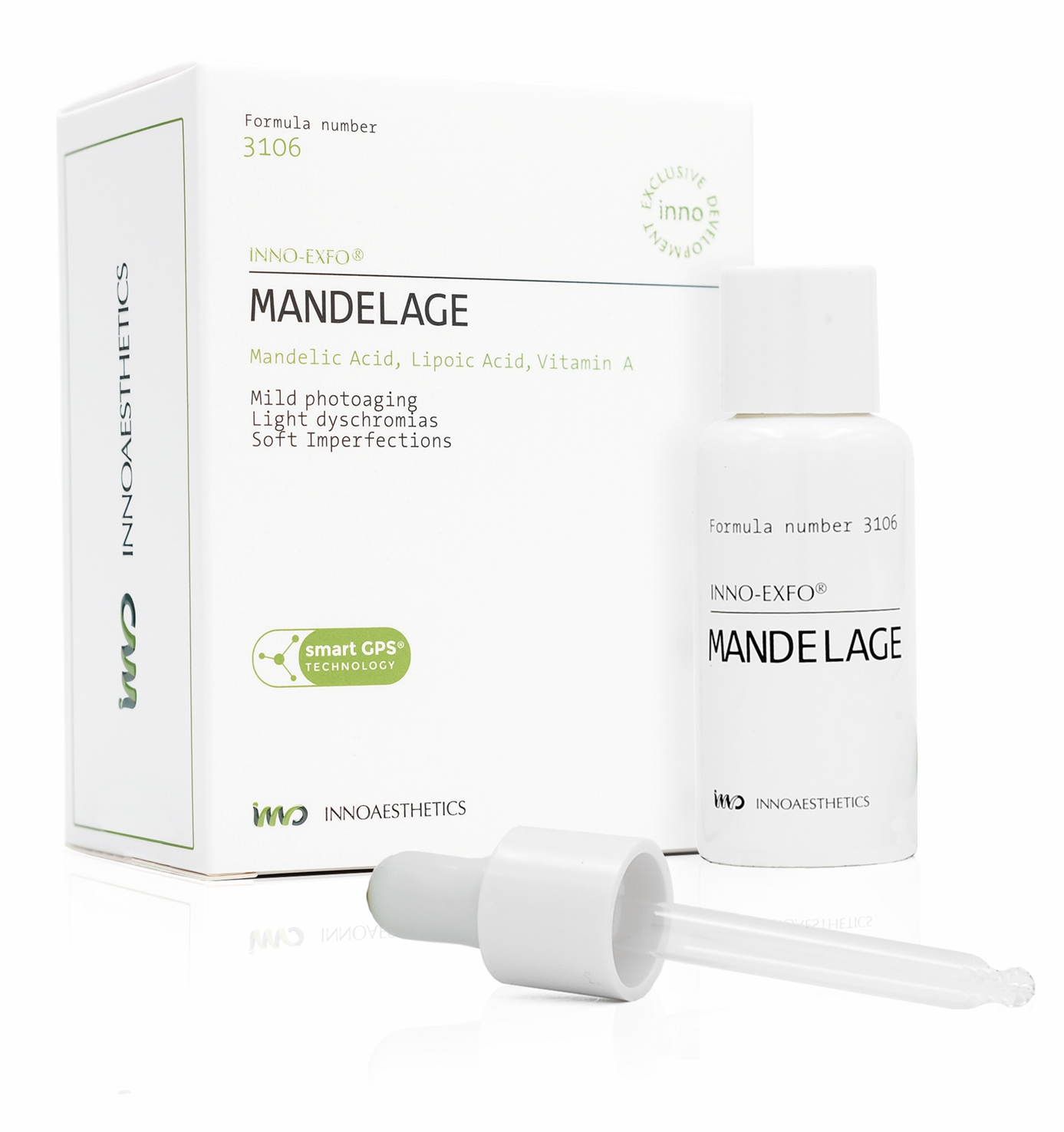 INNO Exfo Mandelage: Mildes Mandelpeeling für Hautverjüngung und-Pigmentierung, 30 ml (T01 05 27)